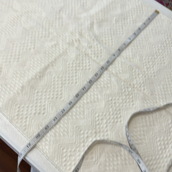 Figueroa Alpaca Fringed Scarf Winter White Textured Pattern EUC - Picture 4 of 6